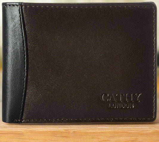 Brown Colour Bi-Fold Italian Leather Slim Wallet ( 6 Card Slot + 2 Hidden Compartment + Cash Compartment)