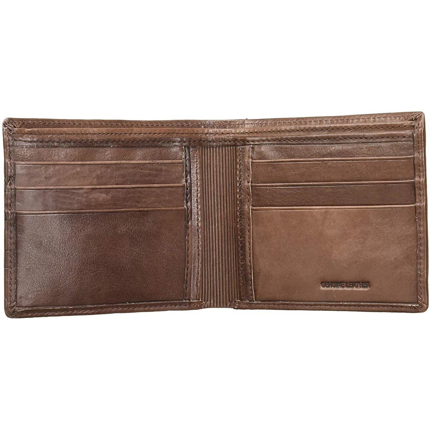 Brown Colour Bi-Fold Italian Leather Slim Wallet ( 6 Card Slot + 2 Hidden Compartment + Cash Compartment)