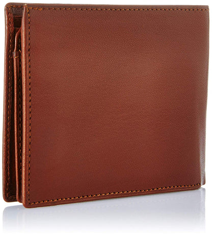 Tan Colour Bi-Fold Italian Leather Slim Wallet (7 Card Slot + 2 Hidden Compartment + 1 ID Slot + Coin Pocket + Cash Compartment)