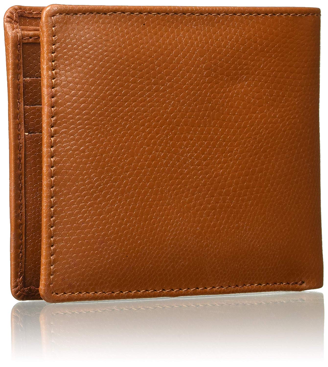 Tan Colour Bi-Fold Italian Leather Slim Wallet ( 3 Card Slot + Coin Pocket )