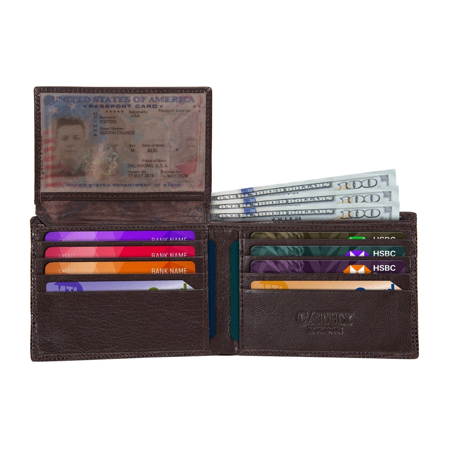 Cathy London Limited Edition RFID Men's Wallet 8 Card Slots