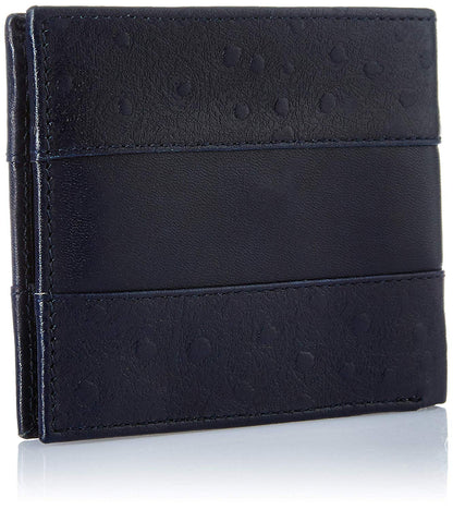 Blue Colour Bi-Fold Italian Leather Slim Wallet ( 6 Card Slot + 2 Hidden Compartment + Cash Compartment)