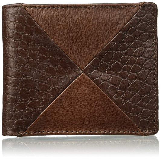 Brown Colour Bi-Fold Italian Leather Slim Wallet ( 3 Card Slot + Coin Pocket + Cash Compartment )