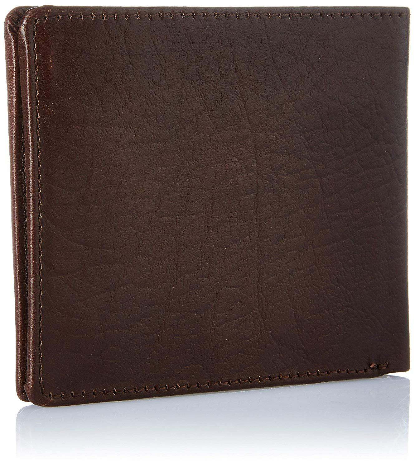 Brown Colour Bi-Fold Italian Leather Slim Wallet ( 3 Card Slot + 2 Hidden Compartment +Coin Pocket + Cash Compartment )