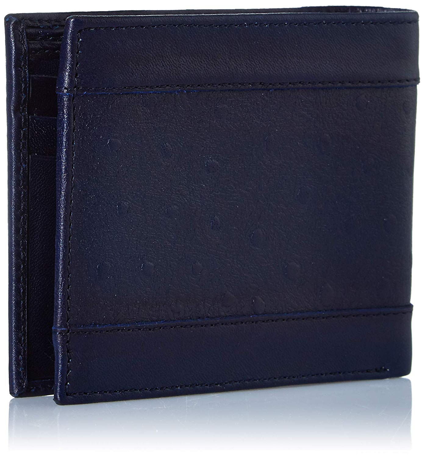 Blue Colour Bi-Fold Italian Leather Slim Wallet ( 6 Card Slot + 2 Hidden Compartment + Cash Compartment)