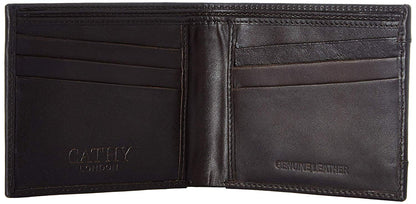 Brown Colour Bi-Fold Italian Leather Slim Wallet ( 6 Card Slot + 2 Hidden Compartment + Cash Compartment )