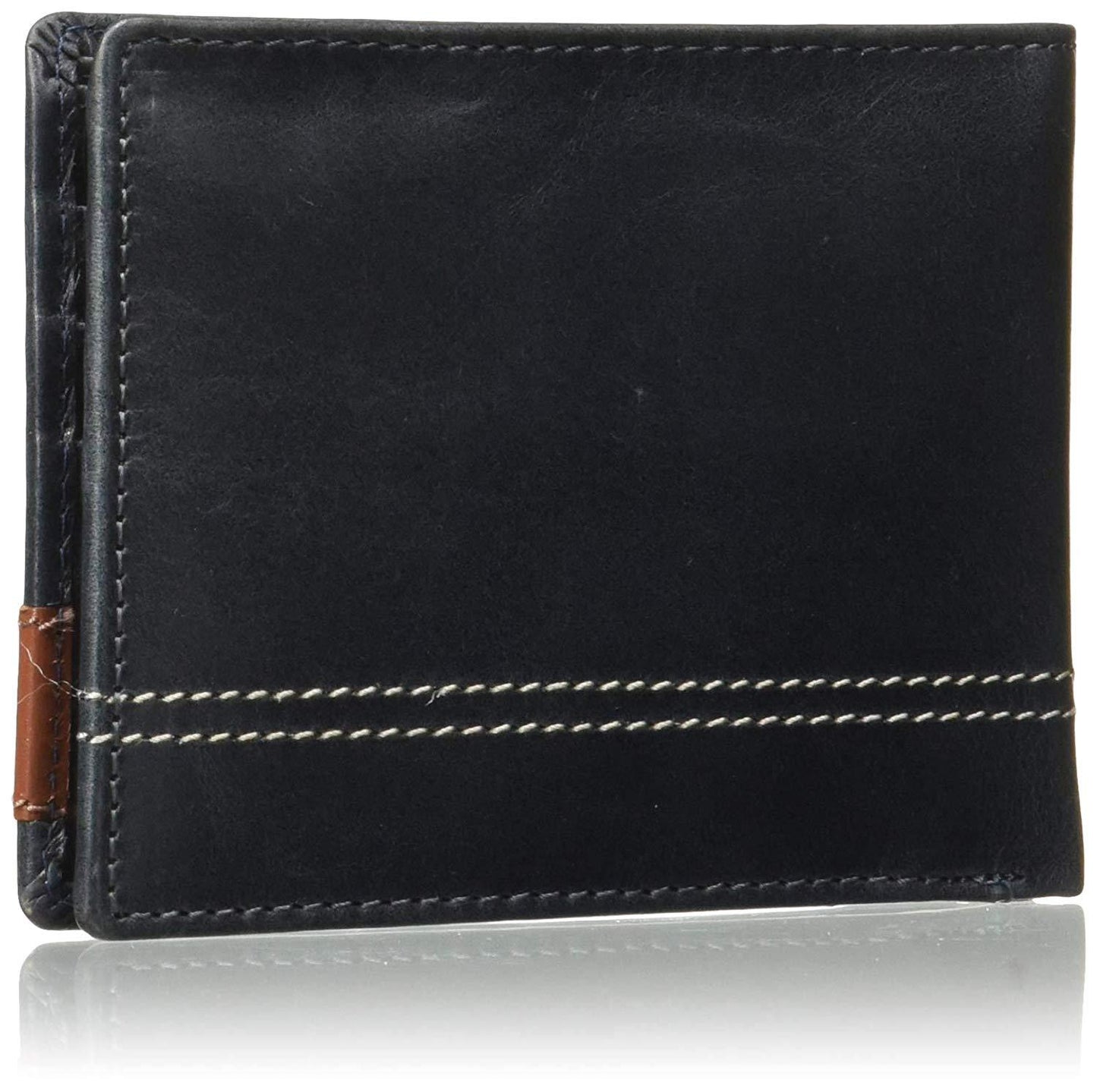 Blue Colour Bi-Fold Italian Leather Slim Wallet ( 6 Card Slot + 2 Hidden Compartment + Cash Compartment )