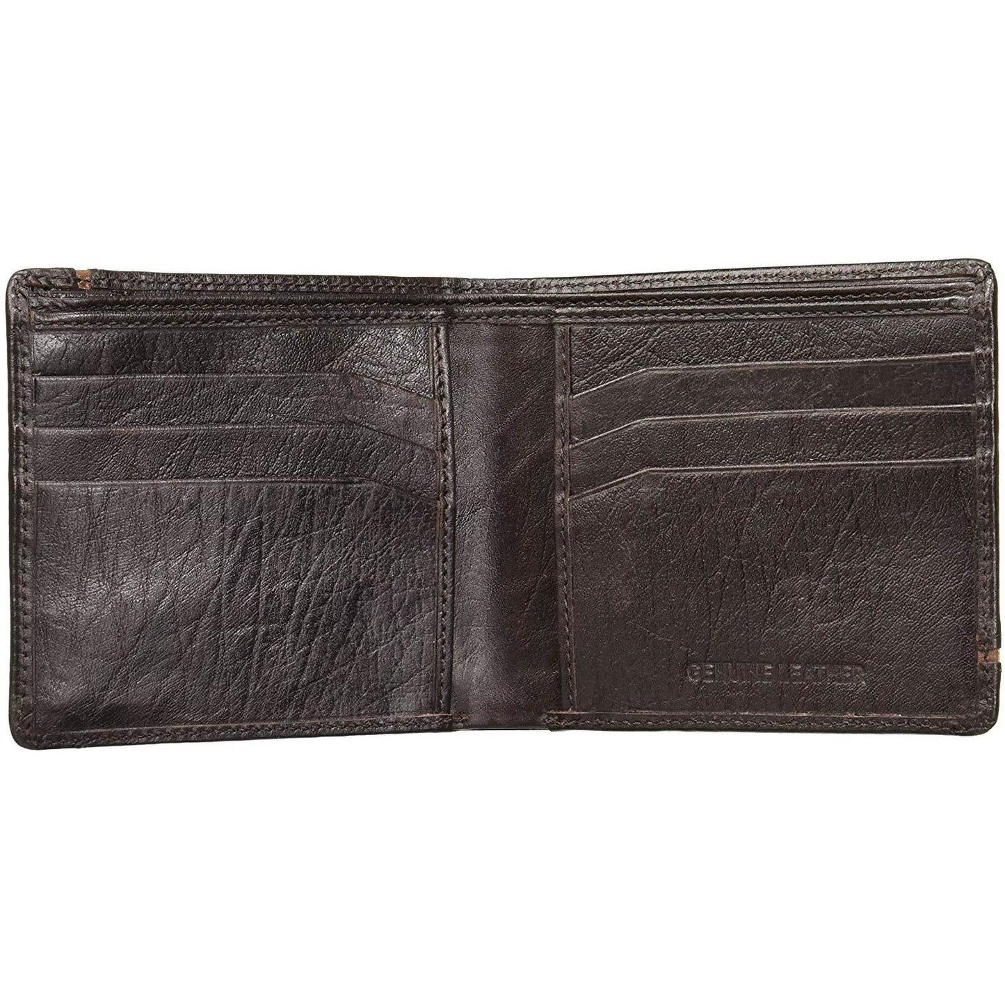 Brown Colour Bi-Fold Italian Leather Slim Wallet ( 6 Card Slot + 2 Hidden Compartment + Cash Compartment)