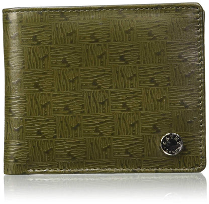 Olive Colour Bi-Fold Italian Leather Slim Wallet ( 3 Card Slot + 2 Hidden Compartment + Coin Pocket + Cash Compartment)