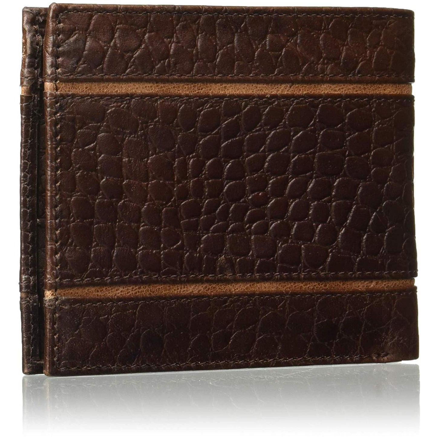 Brown Colour Bi-Fold Italian Leather Slim Wallet ( 6 Card Slot + 2 Hidden Compartment + Cash Compartment)