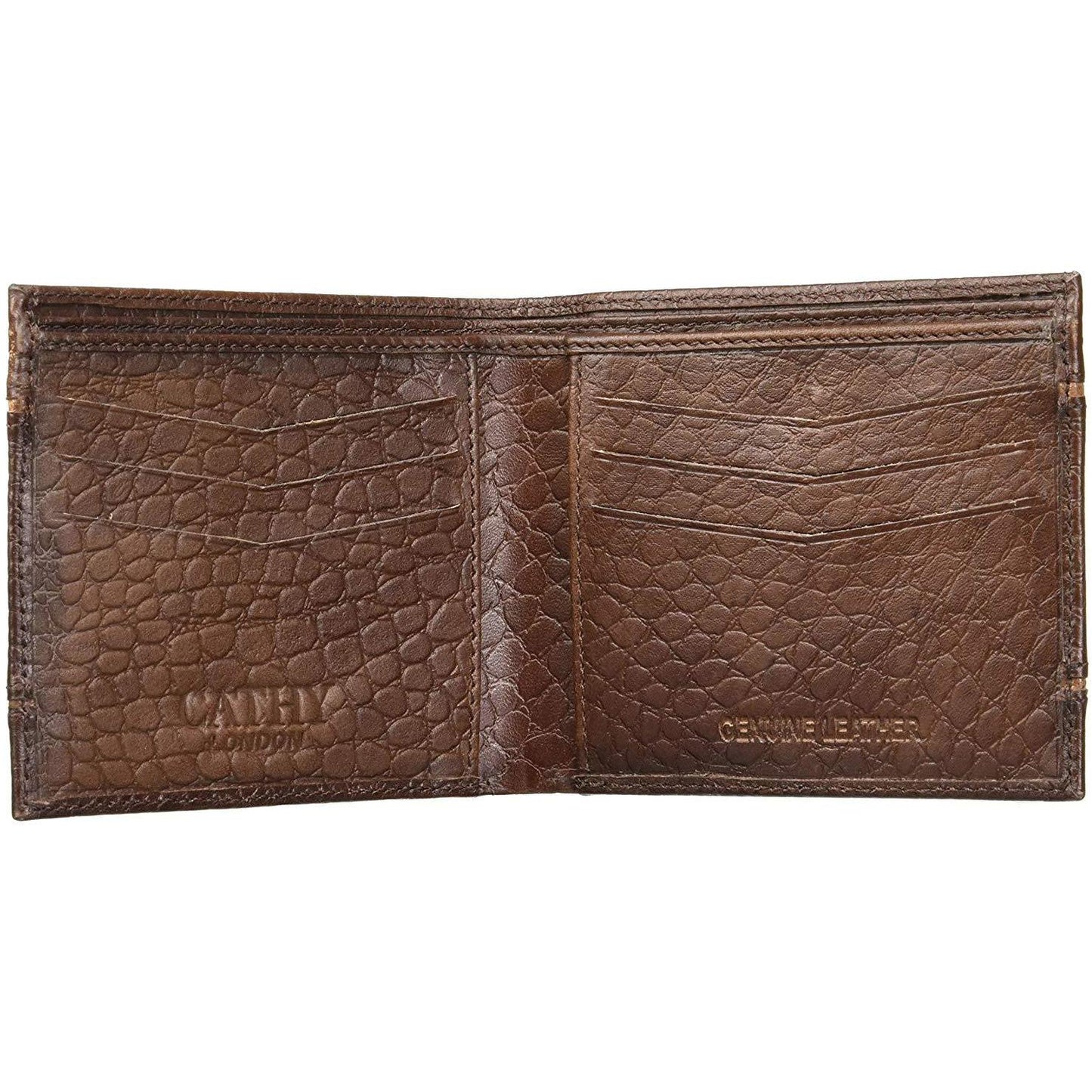 Brown Colour Bi-Fold Italian Leather Slim Wallet ( 6 Card Slot + 2 Hidden Compartment + Cash Compartment)