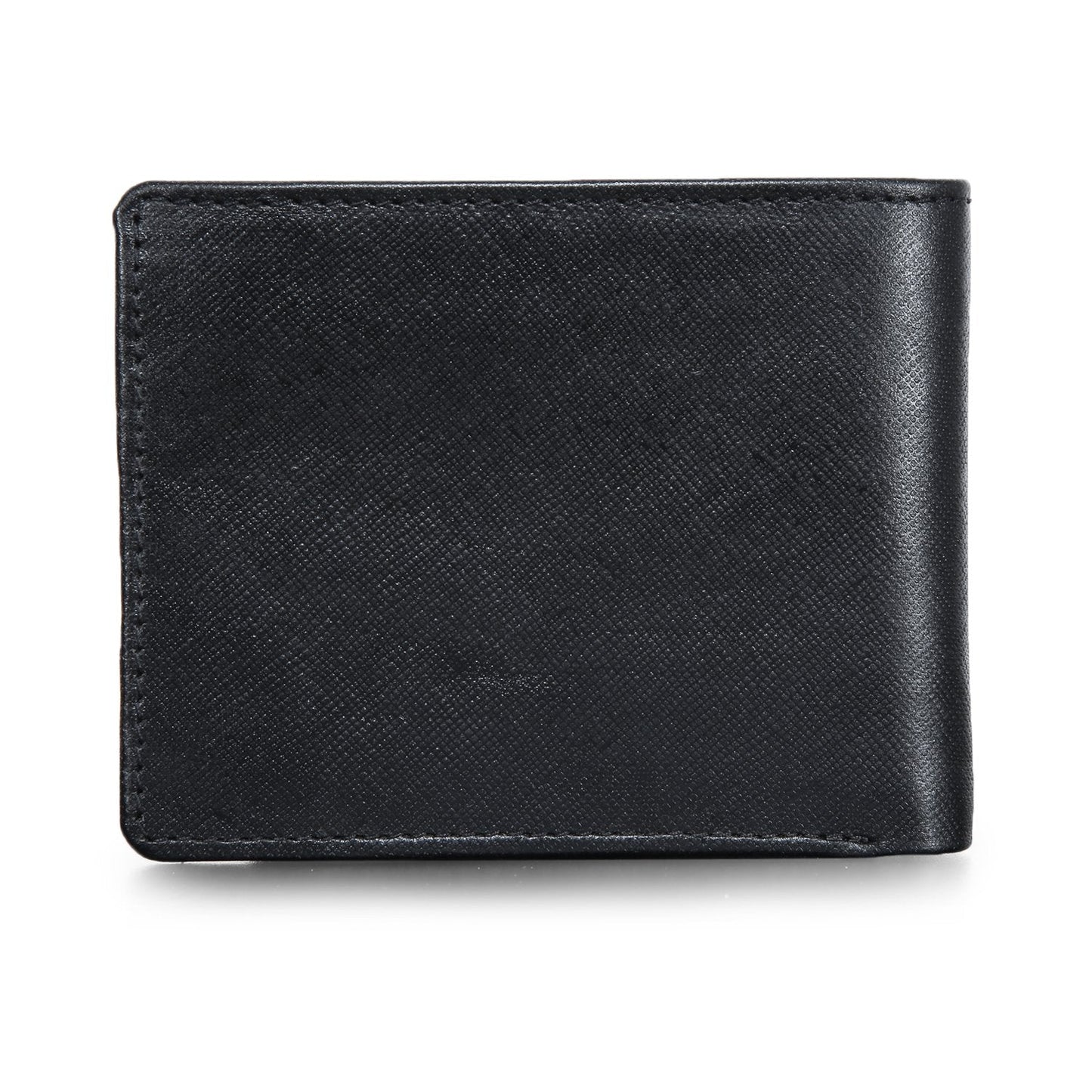 Black Colour Bi-Fold Italian Leather Slim Wallet ( 3 Card Slot + Coin Pocket + Cash Compartment )