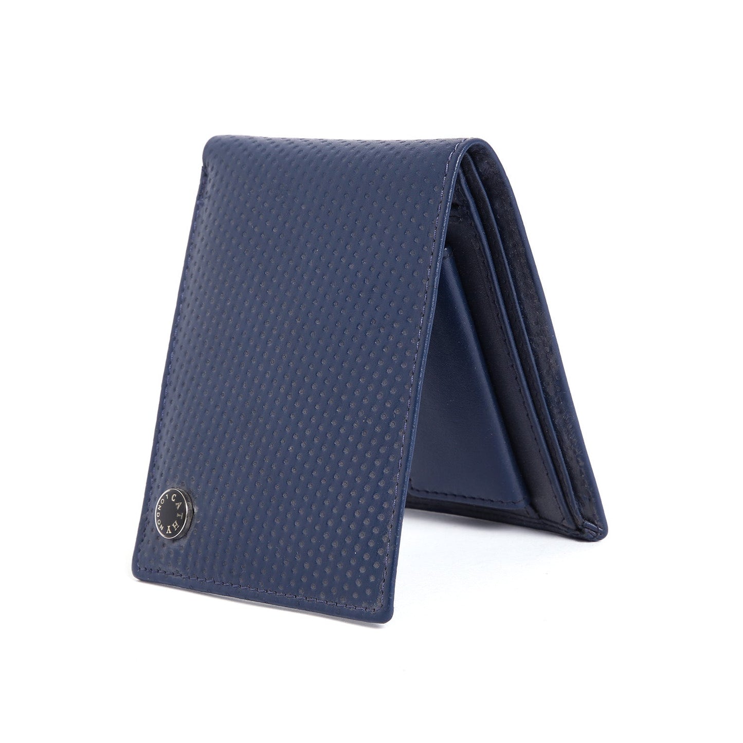 Blue Colour Bi-Fold Italian Leather Slim Wallet ( 3 Card Slot + 2 Hidden Compartment + Coin Pocket +  Cash Compartment )