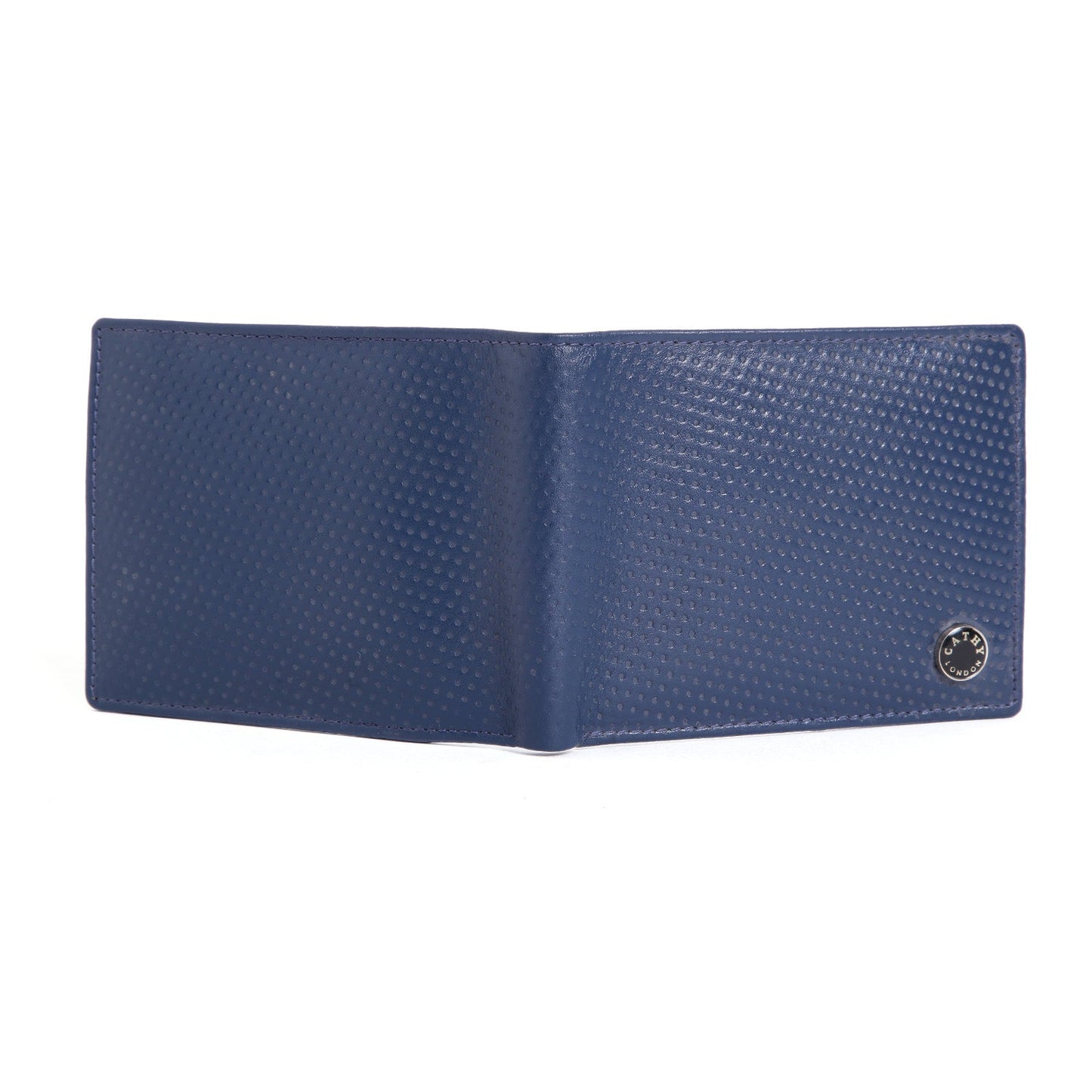 Blue Colour Bi-Fold Italian Leather Slim Wallet ( 3 Card Slot + 2 Hidden Compartment + Coin Pocket +  Cash Compartment )