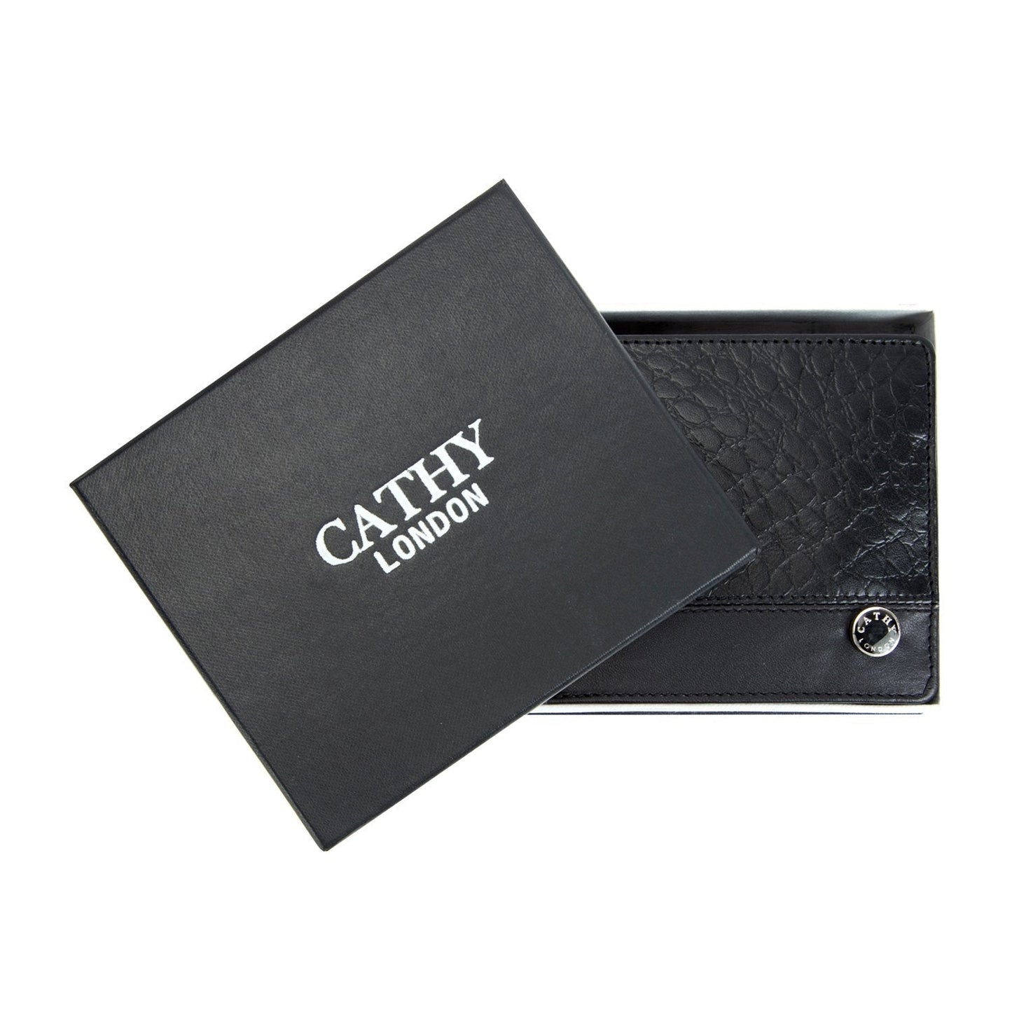 Black Colour Bi-Fold Italian Leather Slim Wallet ( 3 Card Slot + 2 Hidden Compartment +Coin Pocket + Cash Compartment )