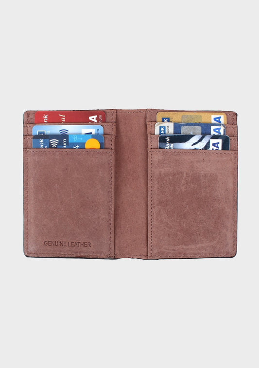 Maroon Colour Bi-Fold Italian Leather Slim Wallet/Card Holder (9 Card Slot + 3 Hidden Compartment + 1 ID Slot + Cash Compartment)