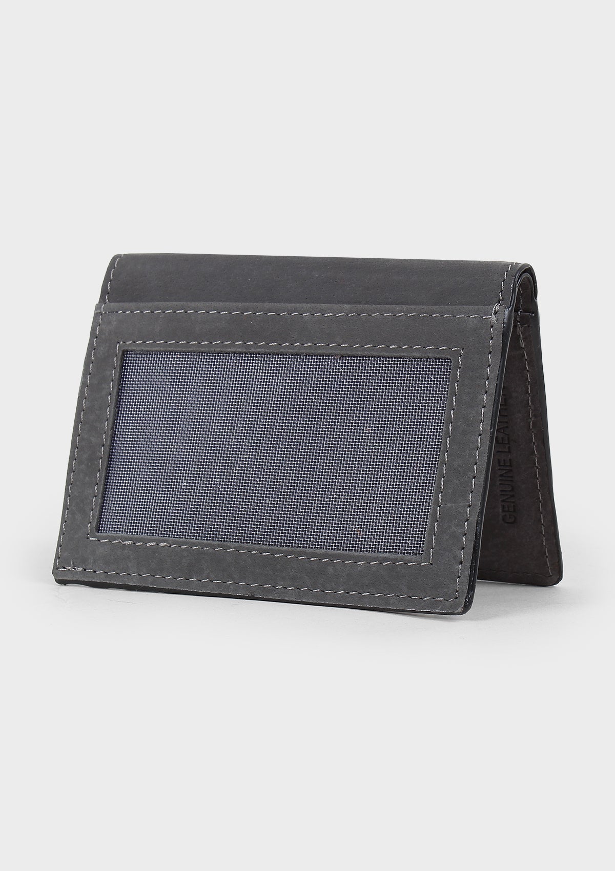 Black Colour Bi-Fold Italian Leather Card Holder/Slim Wallet (6 Card Slot + 2 ID Slot + Cash Compartment)