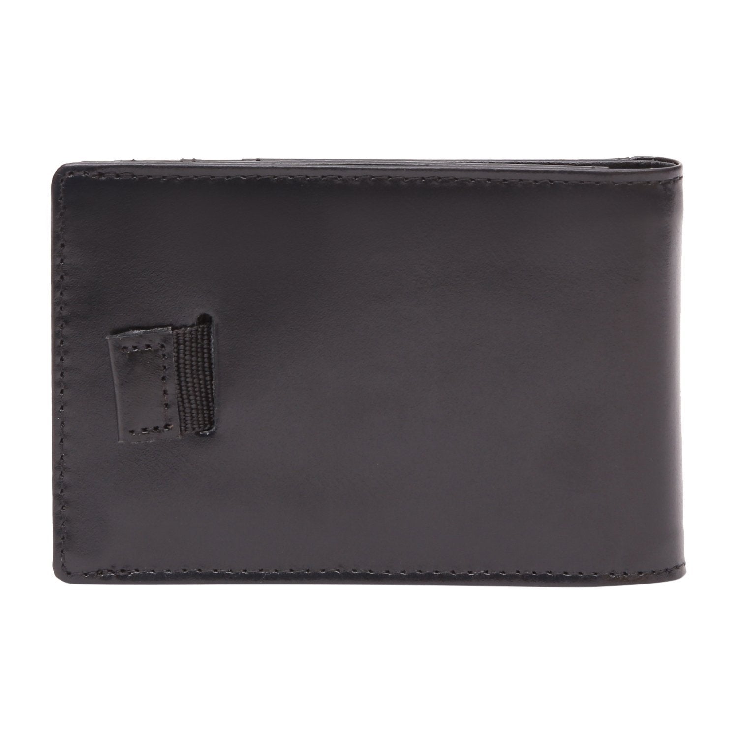 Black Colour Bi-Fold Italian Leather Money Clip Card Holder/Slim Wallet (8 Card Slot +ID Slot +Money Clip) Cathy London 