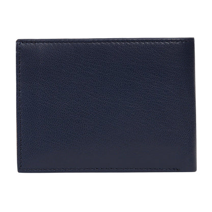 Blue Colour Bi-Fold Italian Leather Slim Wallet ( 8 Card Slot + 2 ID Slot + 2 Hidden Compartment + Cash Compartment) Cathy London 