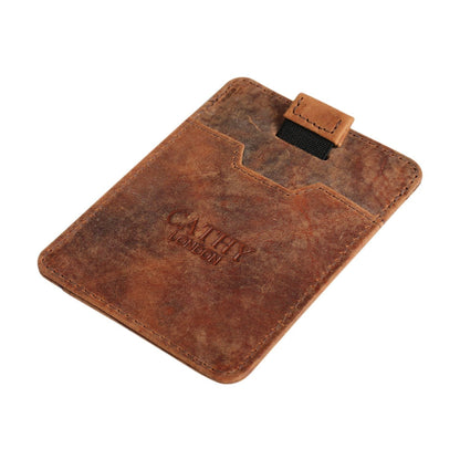 Brown Colour Italian Leather Slim Wallet/Card Holder ( Holds Upto 5 Cards + Cash Compartment) Cathy London 