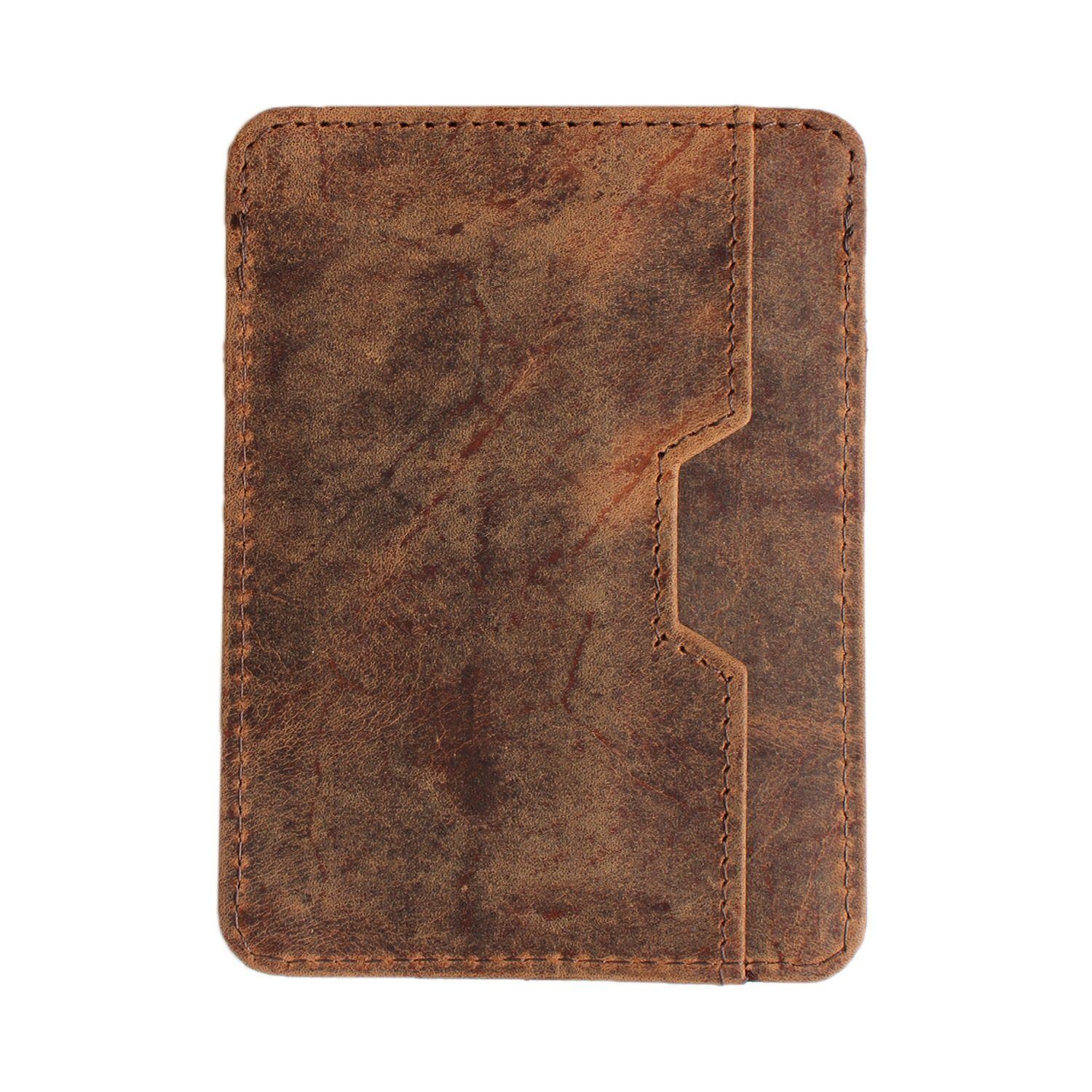 Brown Colour Italian Leather Slim Wallet/Card Holder ( Holds Upto 5 Cards + Cash Compartment) Cathy London 