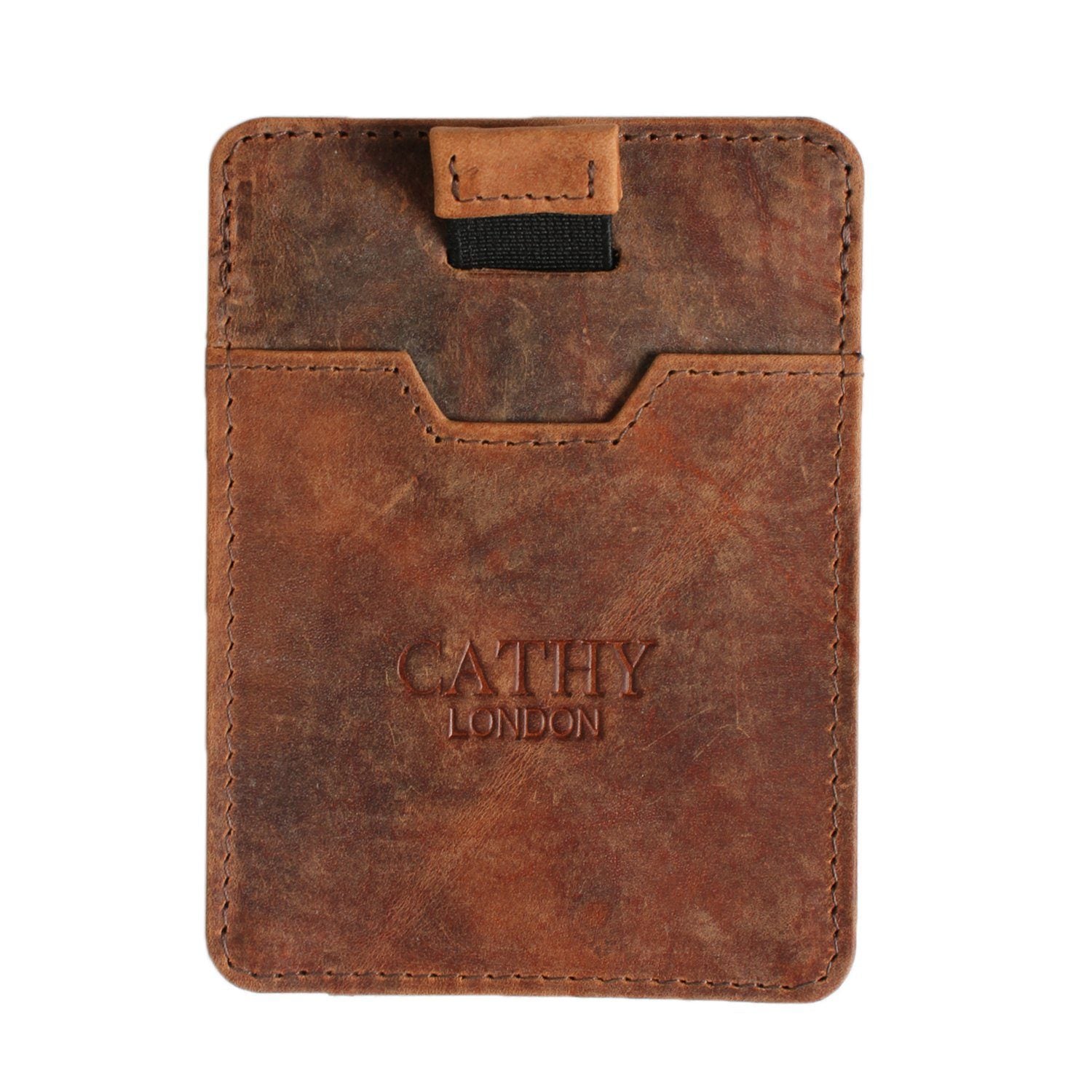 Brown Colour Italian Leather Slim Wallet/Card Holder ( Holds Upto 5 Cards + Cash Compartment) Cathy London 