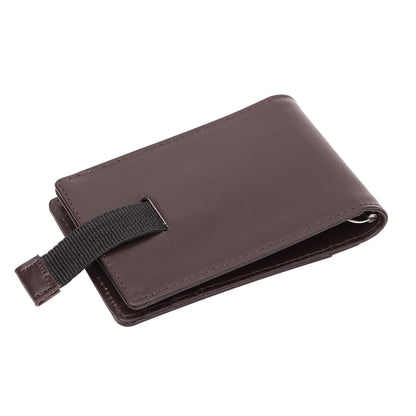 Coffee Colour Bi-Fold Italian Leather Money Clip Card Holder/Slim Wallet (8 Card Slot +ID Slot +Money Clip) Cathy London 