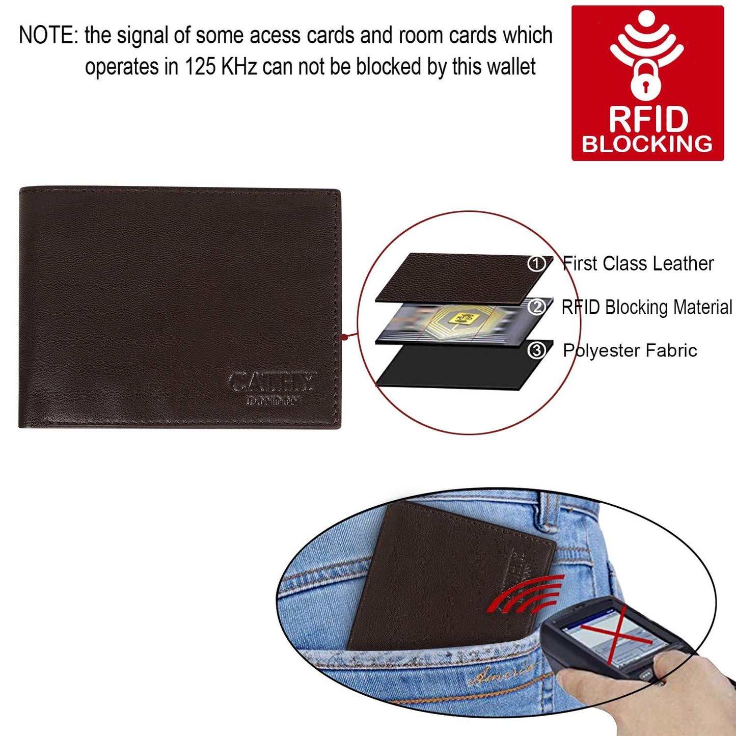 Coffee Colour Bi-Fold Italian Leather Slim Wallet ( 8 Card Slot + 2 ID Slot + 2 Hidden Compartment + Cash Compartment) Cathy London 