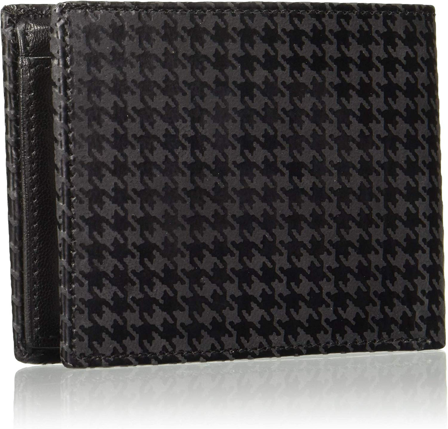 Black Colour Bi-Fold Italian Leather Slim Wallet ( 8 Card Slot + 2 Hidden Compartment )