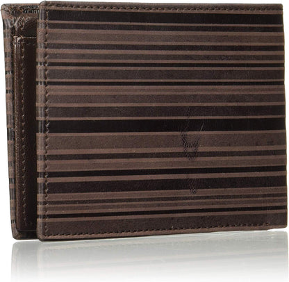 Brown Colour Bi-Fold Italian Leather Slim Wallet ( 8 Card Slot + 2 Hidden Compartment )