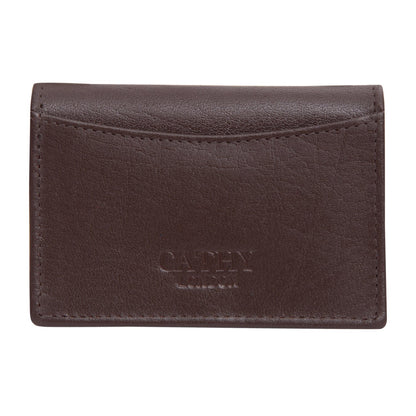 Tan Colour Bi-Fold Italian Leather Card Holder/Slim Wallet (Holds Upto 10 Cards + 1 ID Slot) Cathy London 