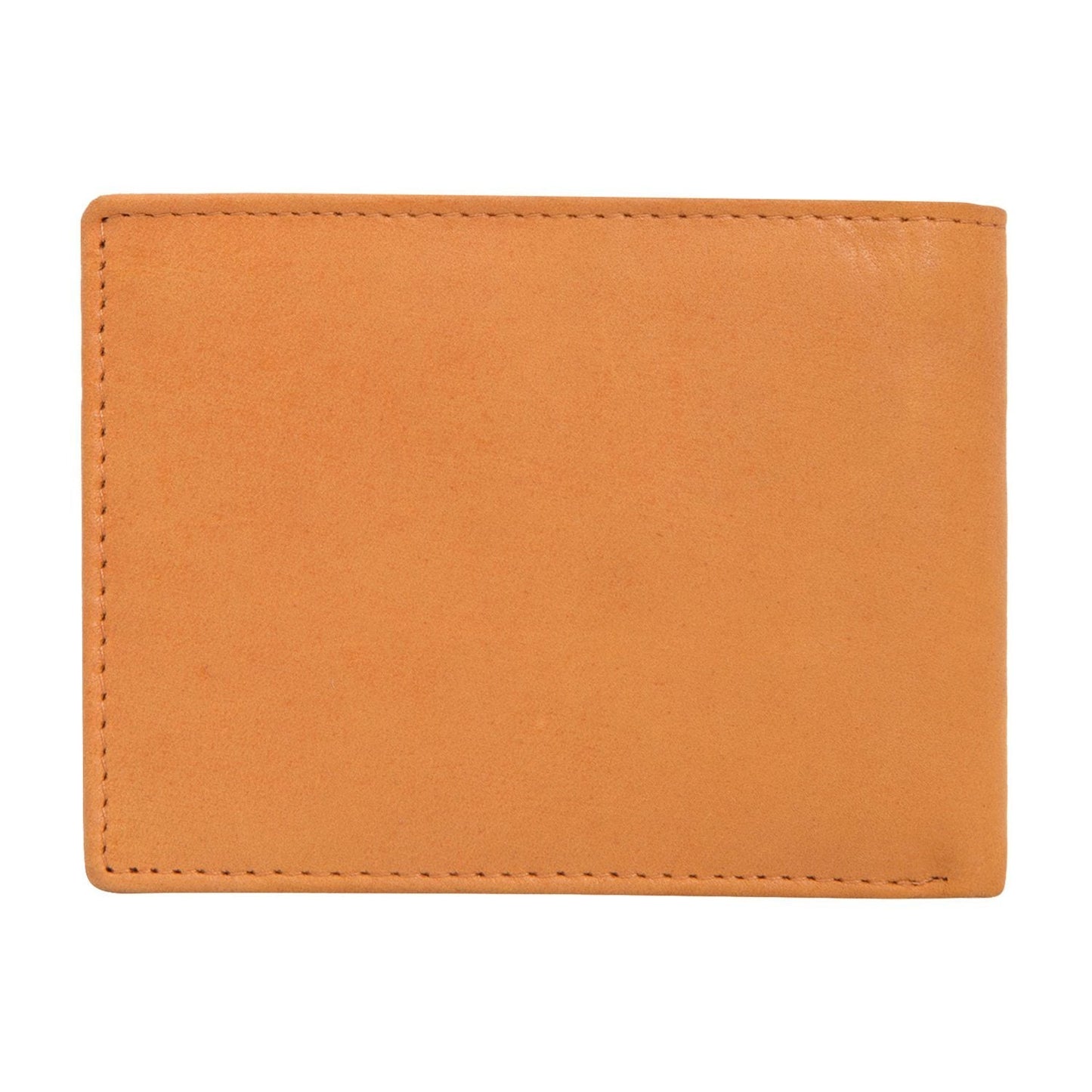 Tan Colour Bi-Fold Italian Leather Slim Wallet (8 Card Slot + 2 ID Slot + 2 Hidden Compartment + Cash Compartment) Cathy__London 